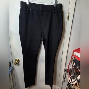 Lands' End Black Denim Skinny Pull-On Jeans Plus Size 18